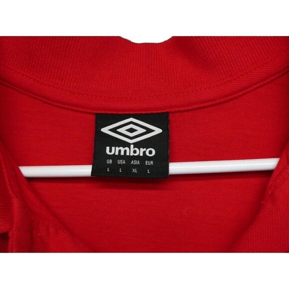 England Team Soccer Football Polo Shirt Training Umbro Original Sz L Logo‎ - Picture 4 of 11